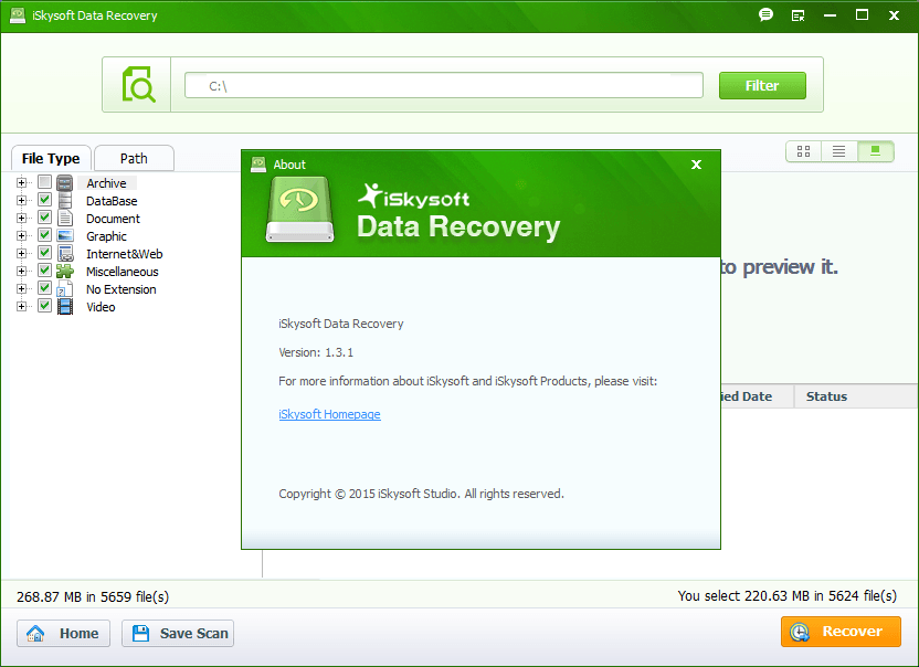 Features of iSkysoft Data Recovery Software