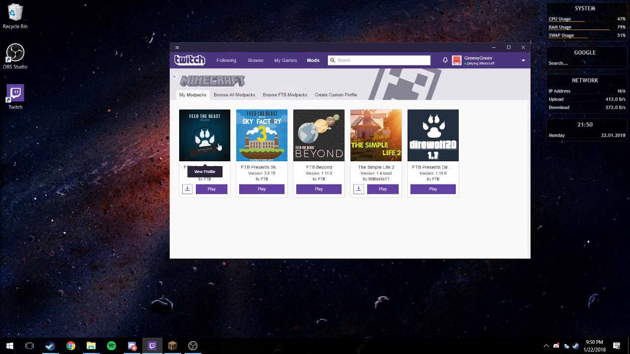 how to allocate more ram in twitch minecraft launcher