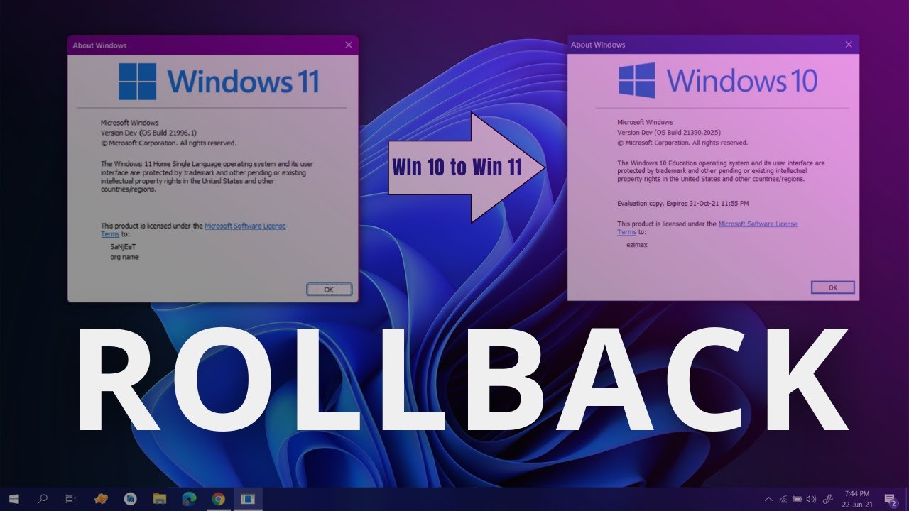 How to RollBack From Windows 11 to Windows 10