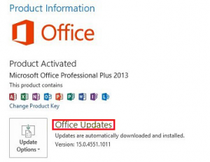 Version Update Microsoft Outlook: