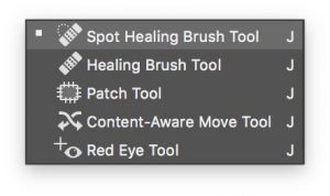 Spot Healing Brush tool!