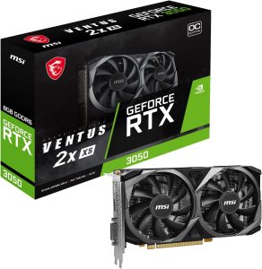 MSI GeForce RTX3050 Graphics Card which comes with 8GB of memory