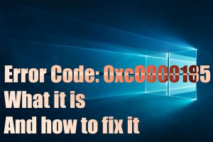 Error Code 0xc0000185