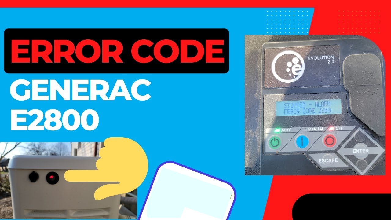 Generac Error Code 2800