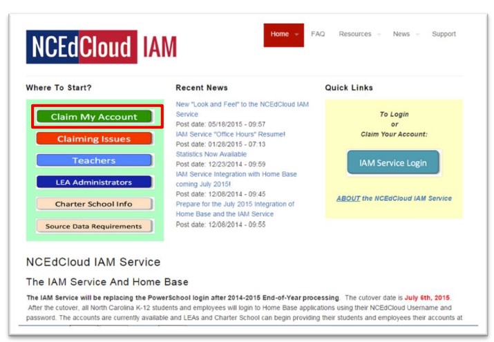 What is the My NCEDcloud IAM Service?