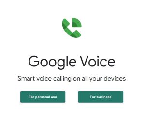 Google Voice website