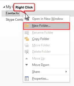 Click the Right-click button within the folder, and choose "Delete Folder."