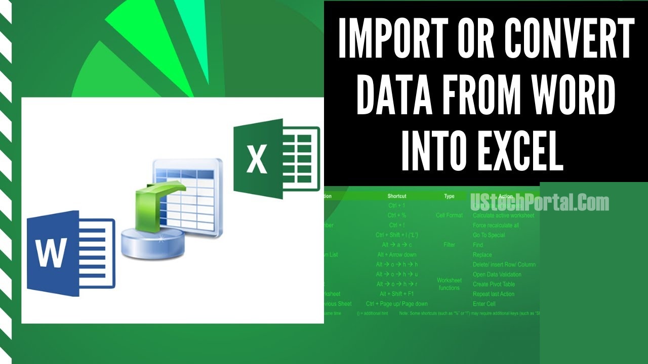 How to Transfer Data from MS Word to Excel