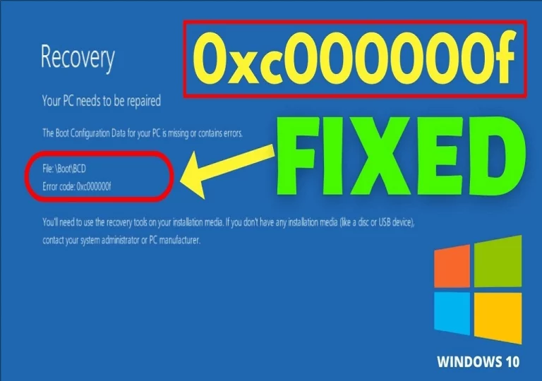 How to Fix Windows 10 Error Code 0xc000000f : Step by Step