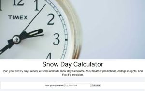 How to Maximize Your Snow Day with a Snow Day Calculator